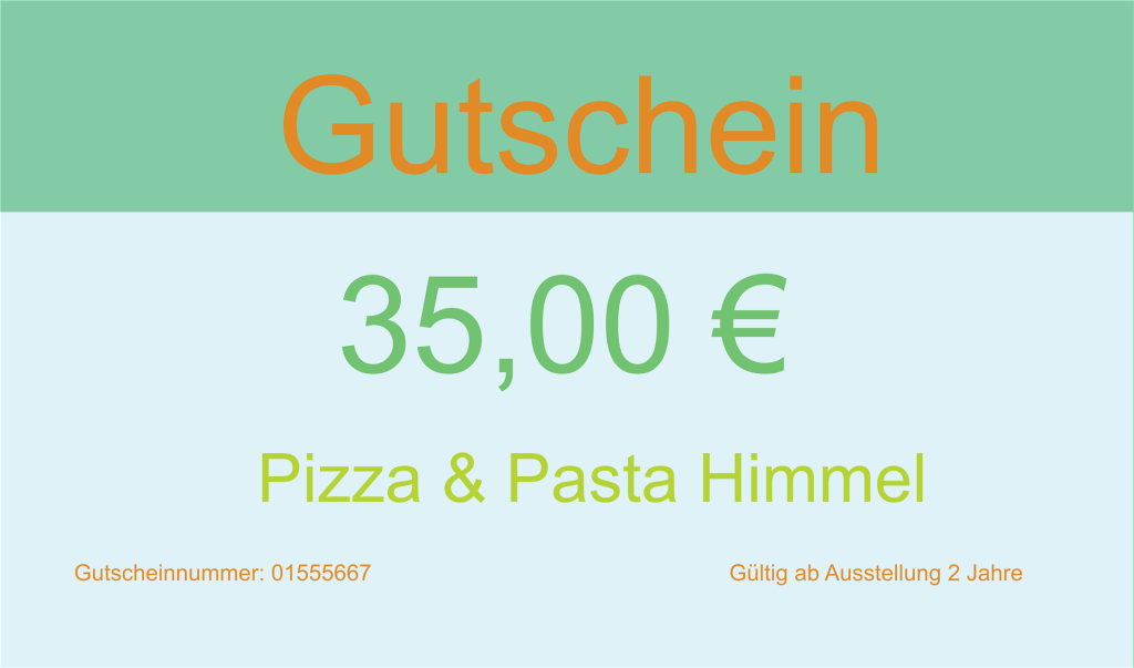 Gutschein Muster