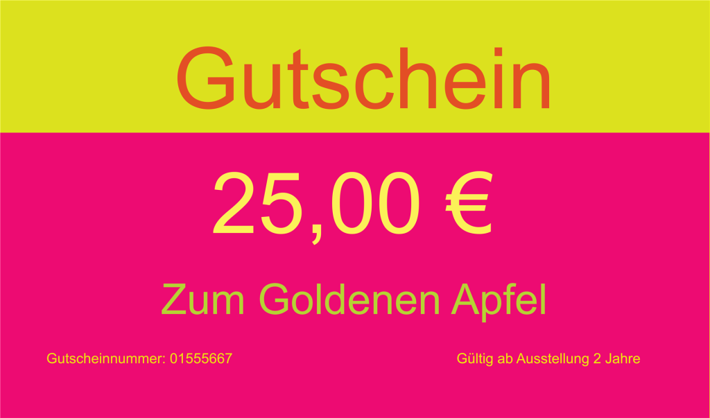 Gutschein Muster